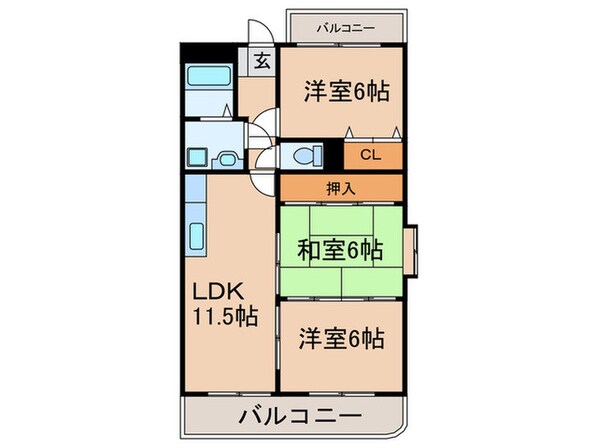 セントレ－ジ博多の物件間取画像